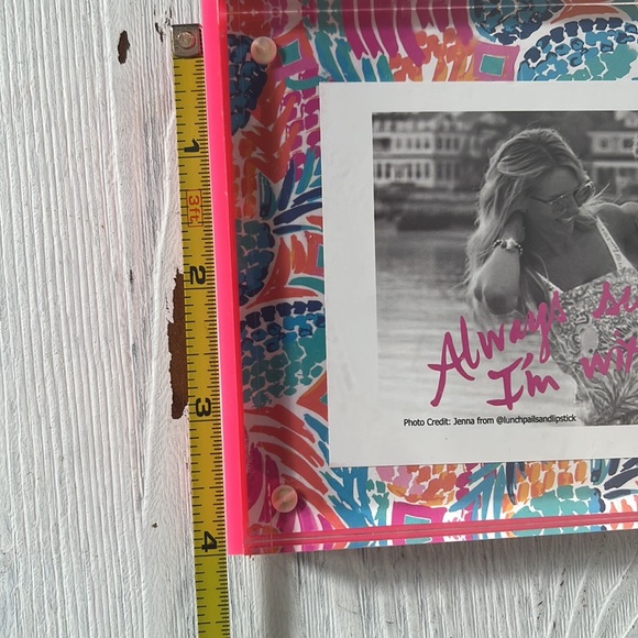 Lily Pulitzer Pineapple Print Picture Frame plastic 4x6 acrylic slide - Picture 5 of 9